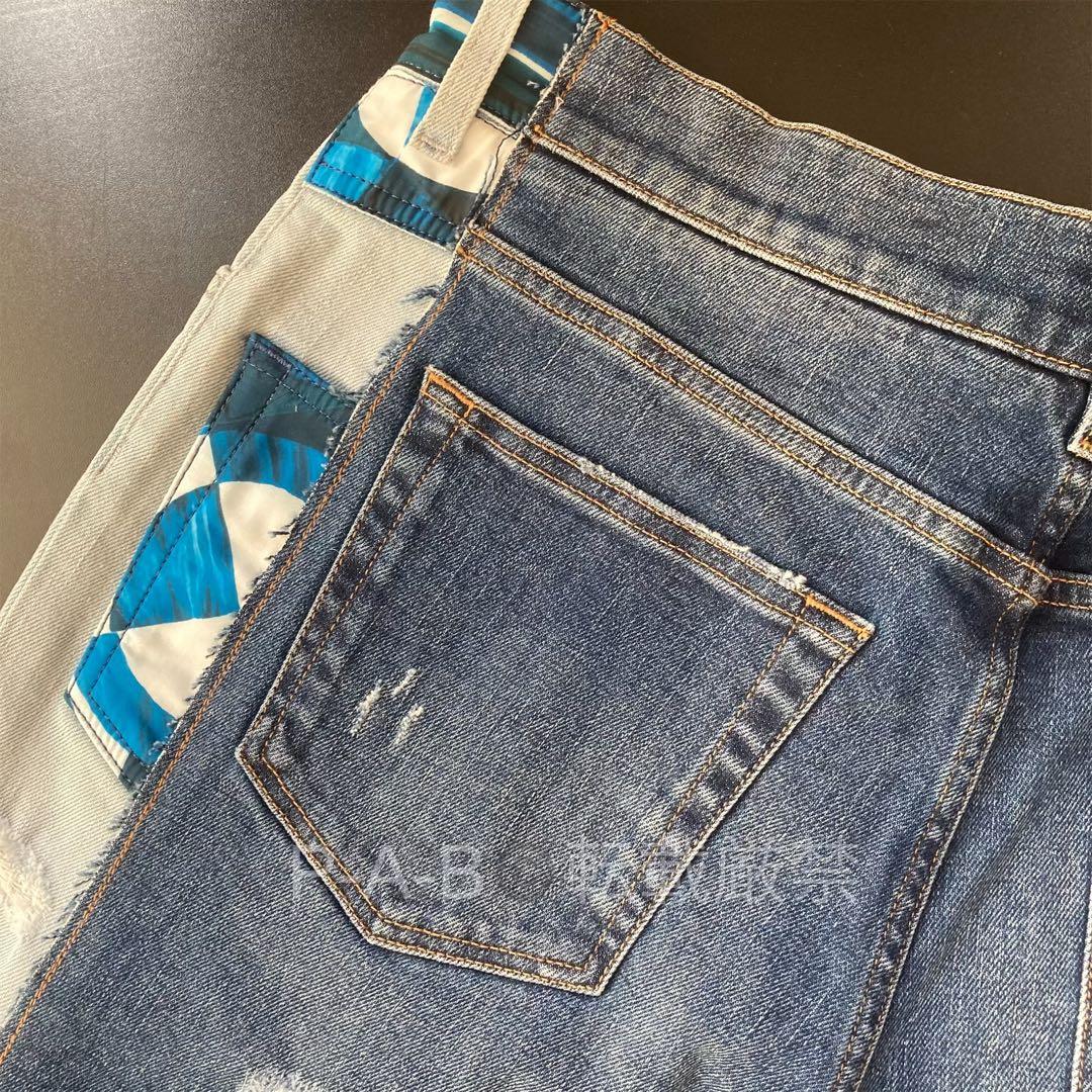 新品 タグ付き DOLCE&GABBANA セラミックタイル リワークデニム 三越