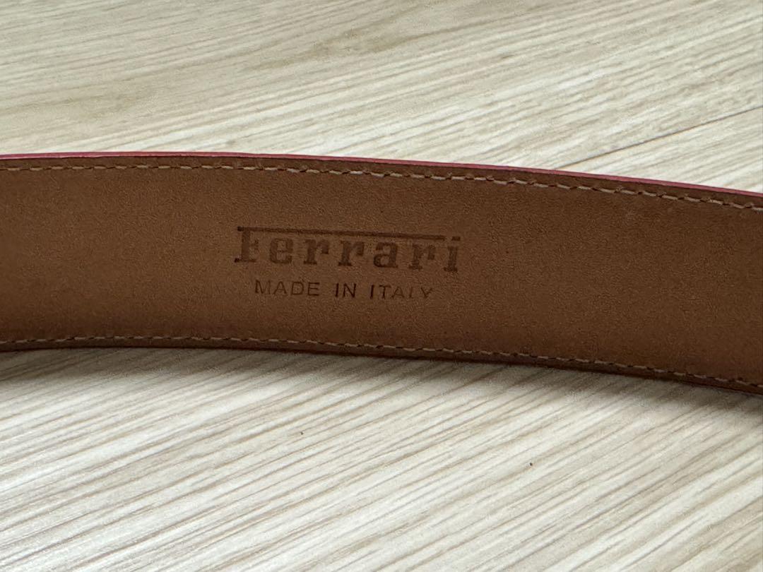 Ferrari ブラックレザーベルト Fロゴ