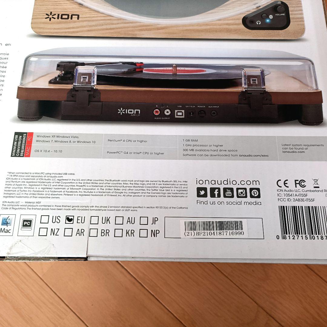 ION AIR LP Bluetoothレコードプレーヤー ION AIR LP Bluetoothレコードプレーヤー
