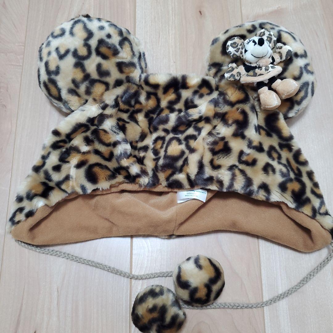 ディズニー ファンキャップ ヒョウ柄 ミッキー ミニー
