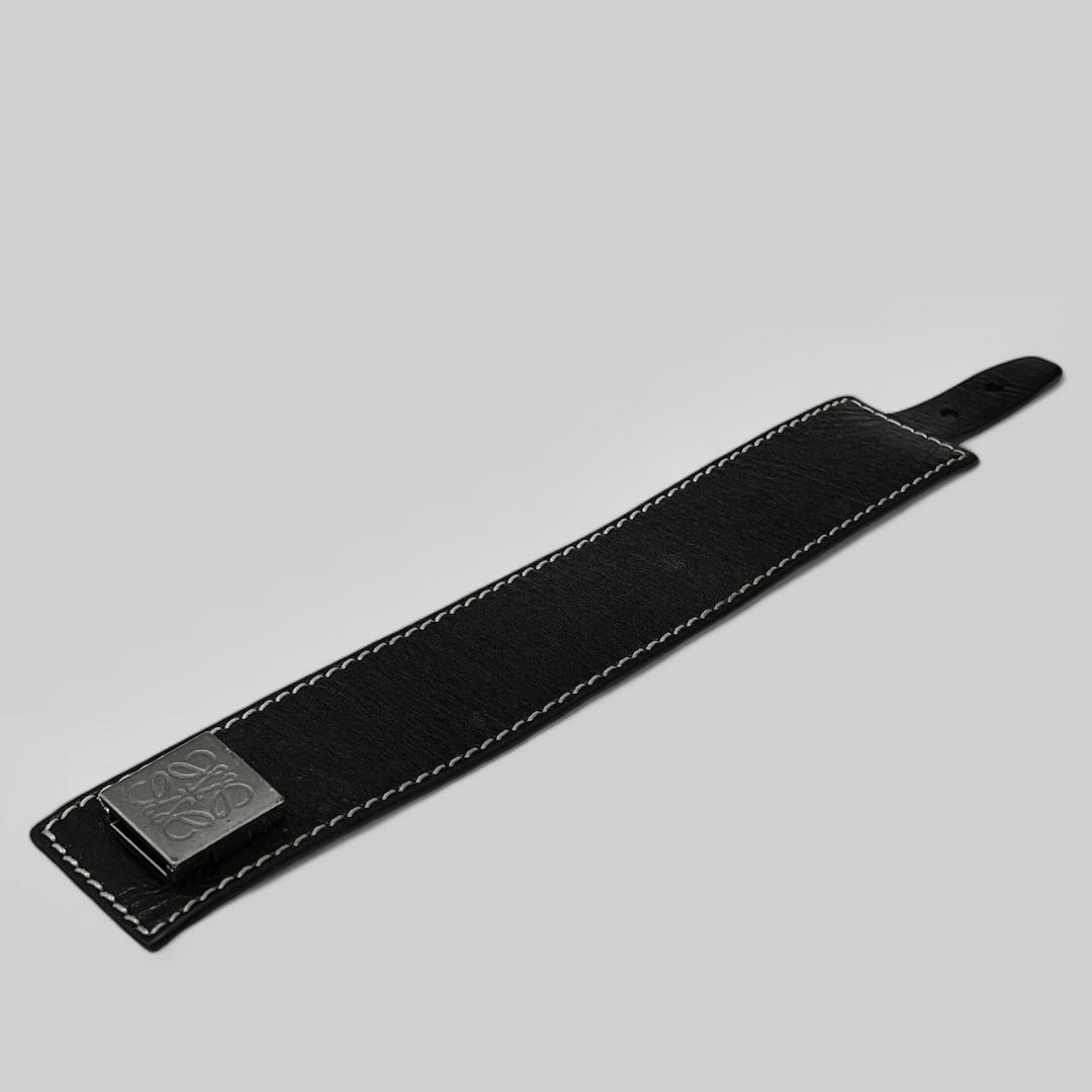 ロエベ LOEWE レザーバングル ブラック
