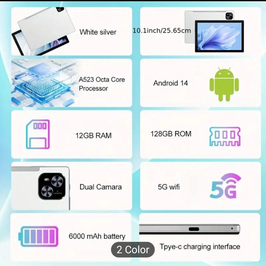 Android 14 タブレット 12GB RAM 128GB ROM - メルカリ