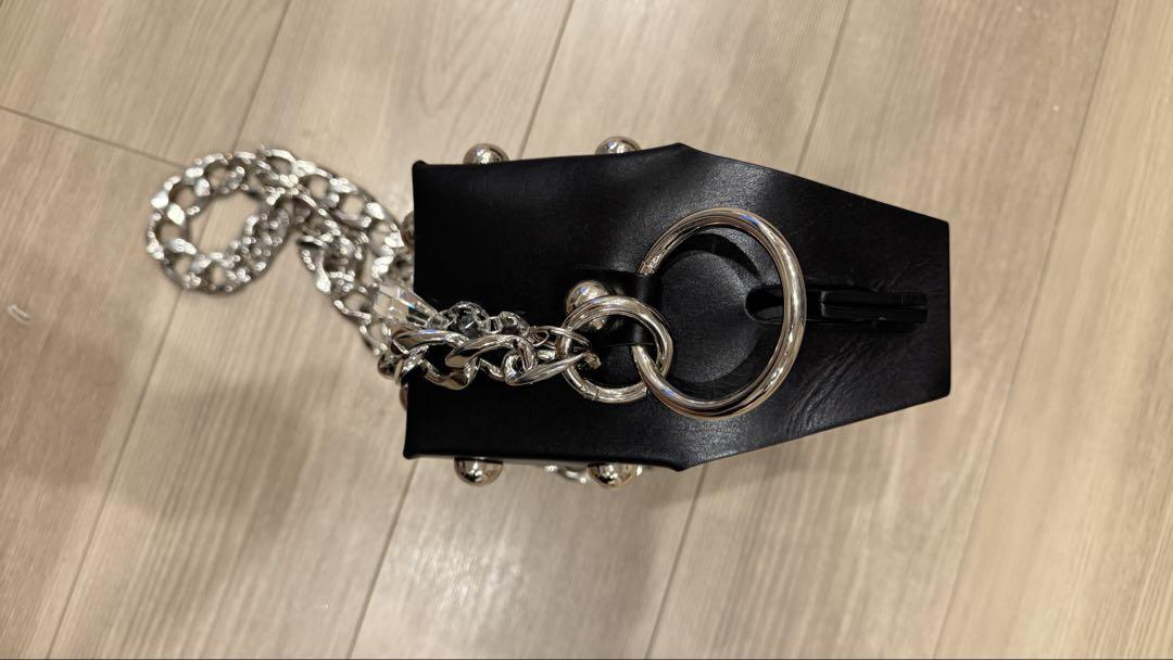 MASU LEATHER CAKE MINI BAG BLACK