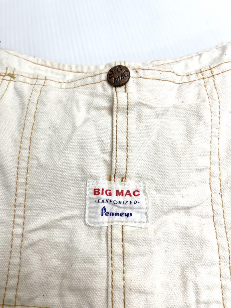 60s BICMAC ビッグマック オーバーオール エプロン付 ダブルニー