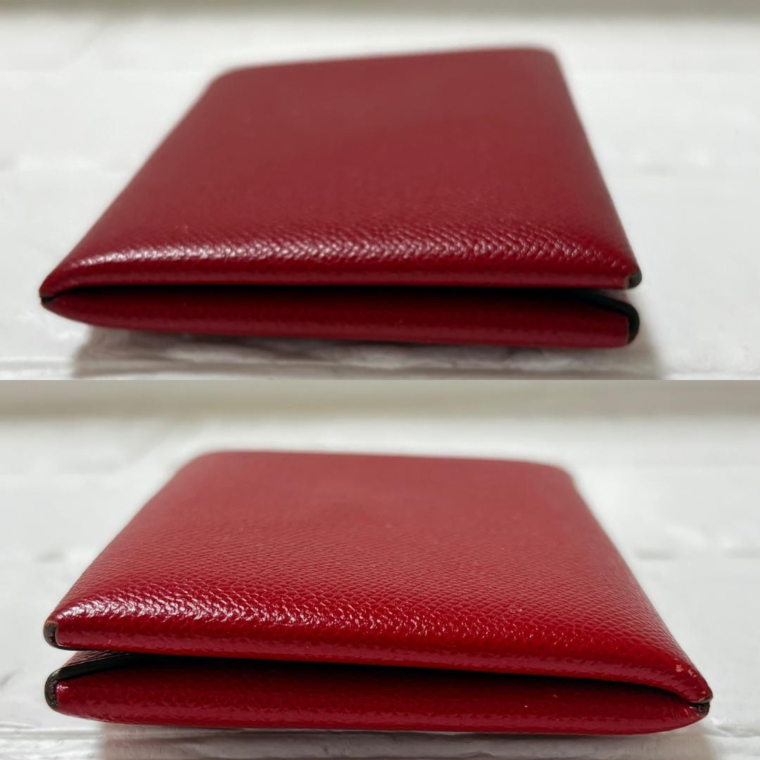 HERMES カルヴィ カードケース ヴォーエプソン レッド 赤 名刺