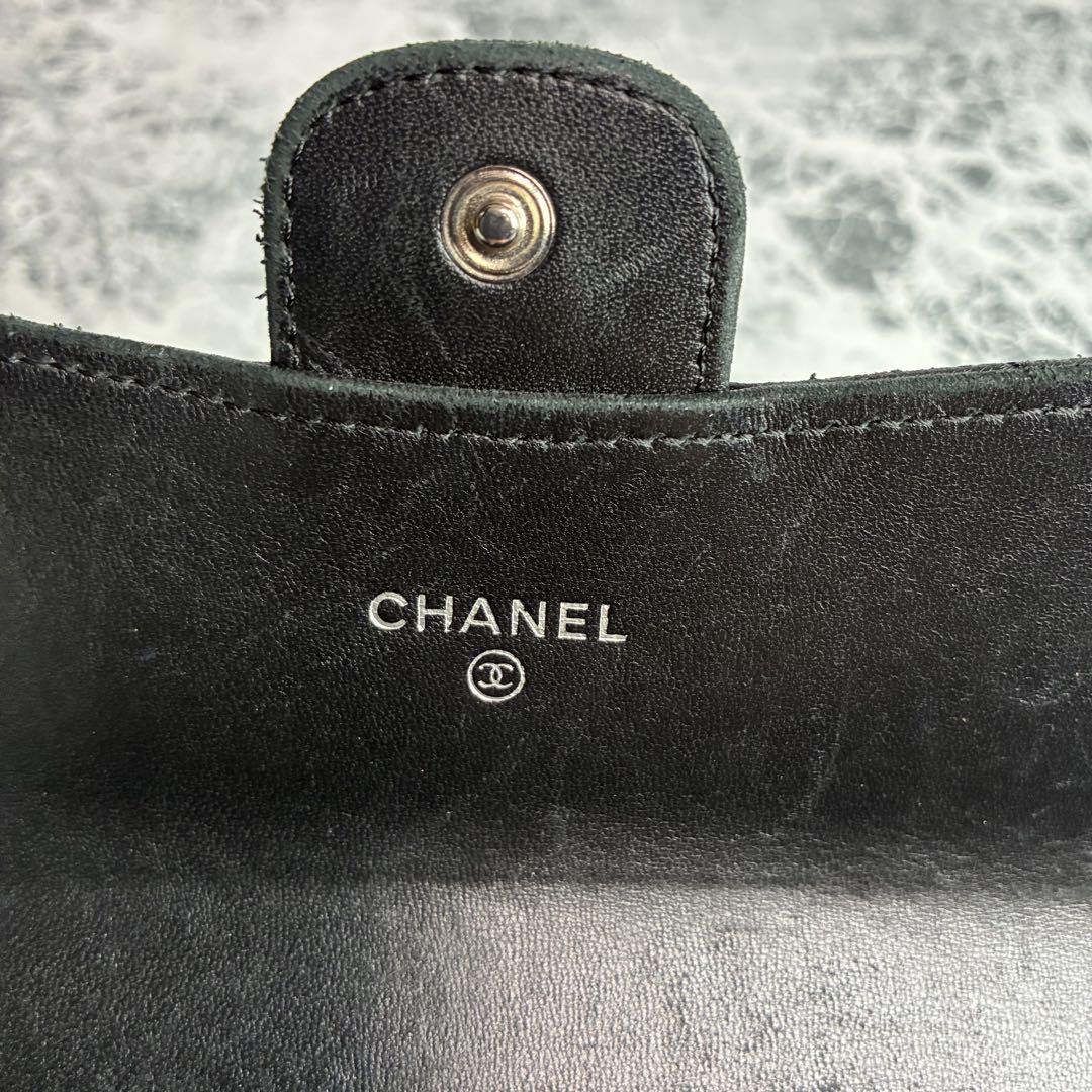 ✨CHANEL✨　シャネル　長財布　フラップ　ラムスキン　マトラッセ　ブラック