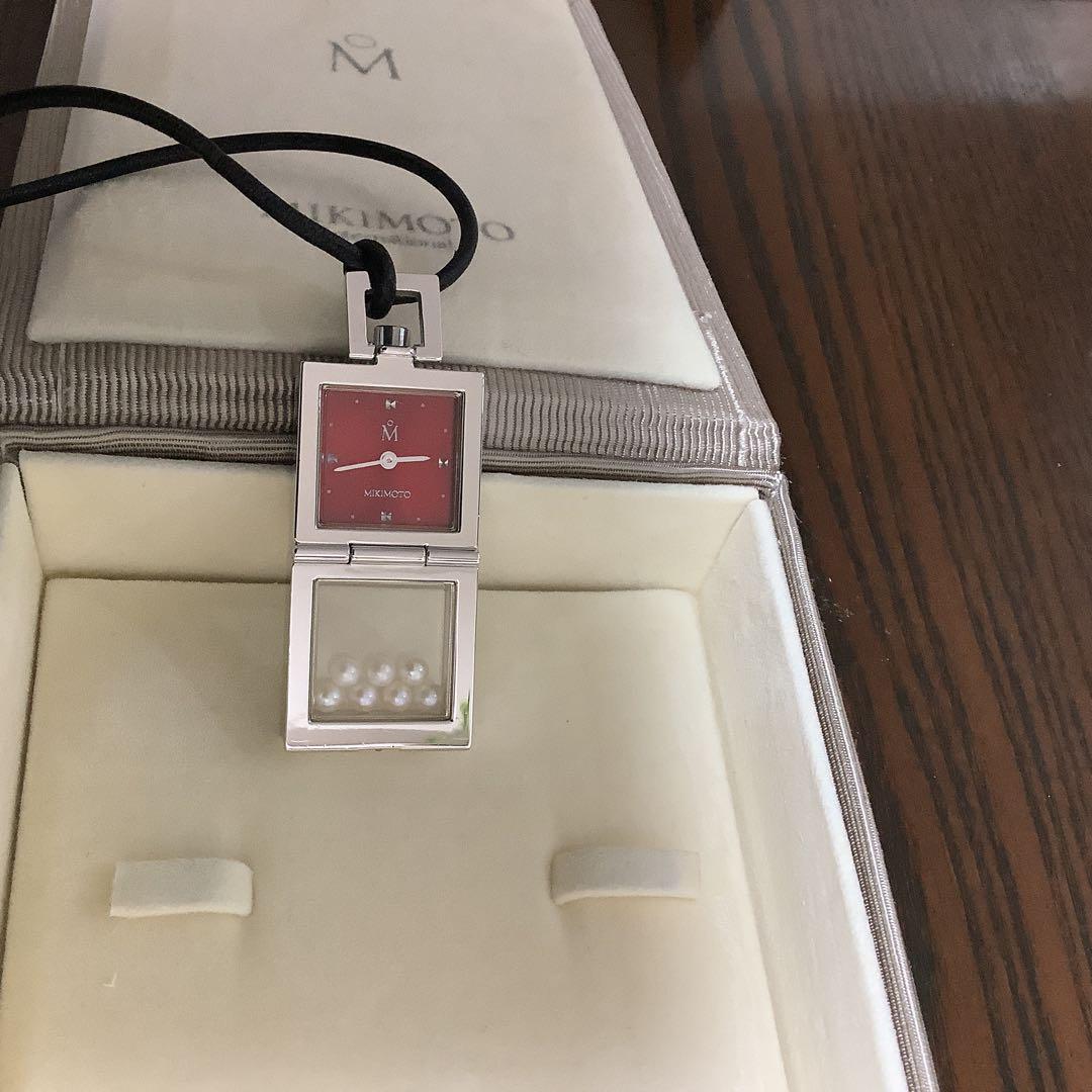 ミキモト　ペンダントウォッチ　ネックレス　時計　パール　MIKIMOTO