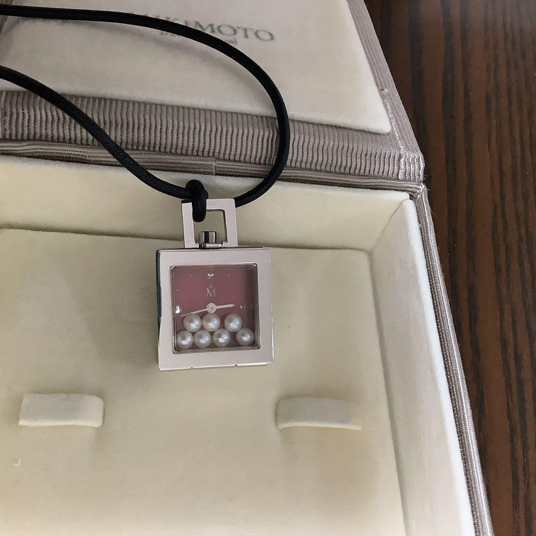 ミキモト　ペンダントウォッチ　ネックレス　時計　パール　MIKIMOTO