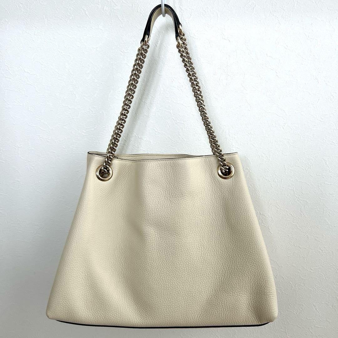 美品 GUCCI グッチ ソーホー レザー チェーンバッグ ショルダー
