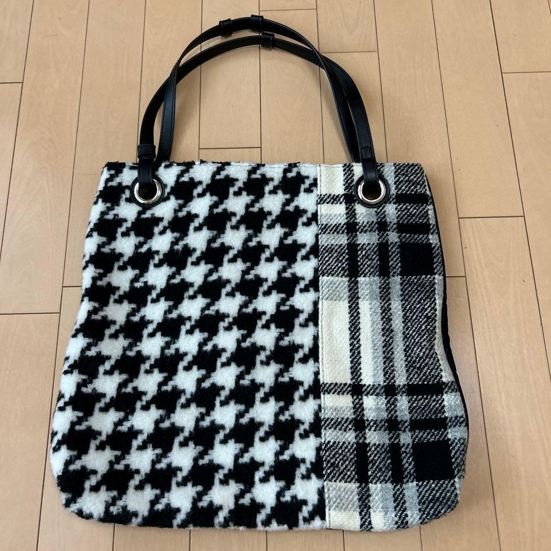 ear PAPILLONNER チェック トートバッグ