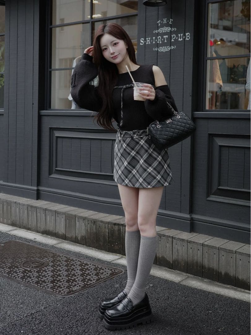 ドッキングミドルウエストニットミニワンピース Darich ドッキングミドルウエストニットミニワンピース Darich