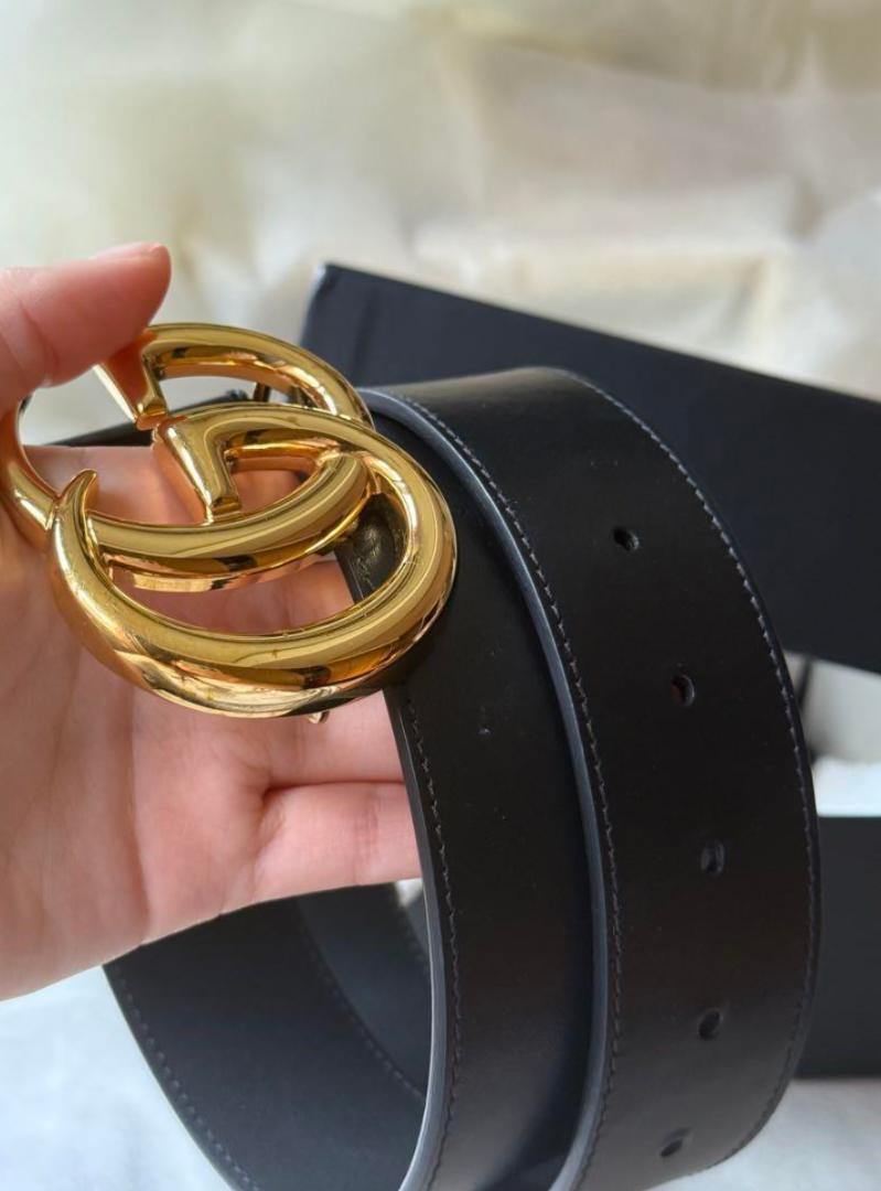 GUCCIレザーベルト ダブルGバック  5000円値下げ致しました 値段交渉⭕️ ‼️激安出品‼️ GUCCI ダブルG ワイドベルト