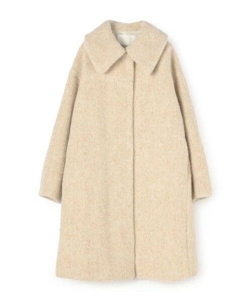 ボルジー　ウールアルパカバルキーステンカラーコクーンコート