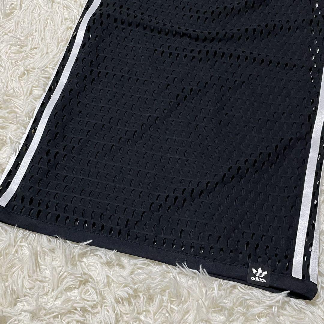 【美品】adidas アディダス バーサタイル リブワンピース XS ブラック