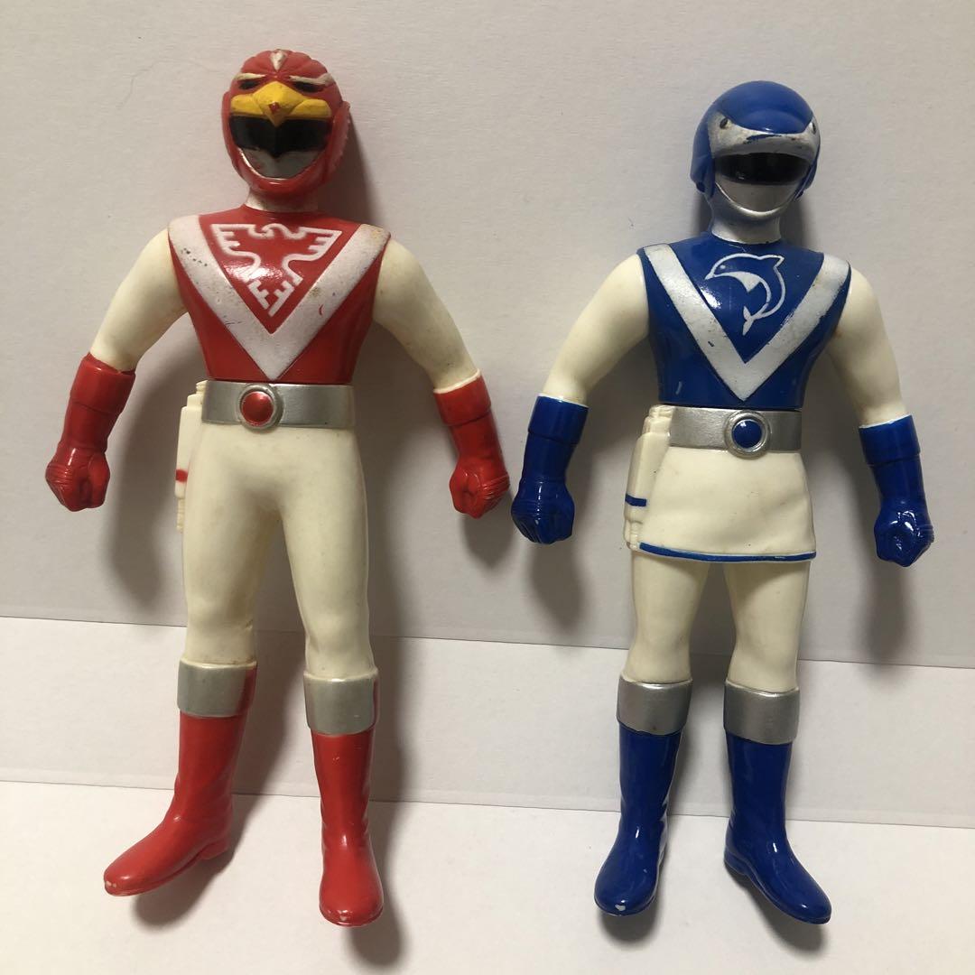超獣戦隊ライブマン　ソフビ 超獣戦隊ライブマン ソフビ バンダイ 1988年製 日本製 2体セット