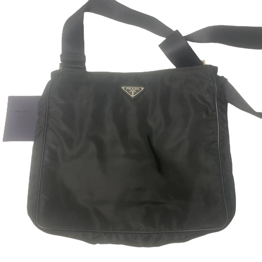 【メ0704-01】綺麗な一品‼️PRADA ショルダーバッグ　ブラック