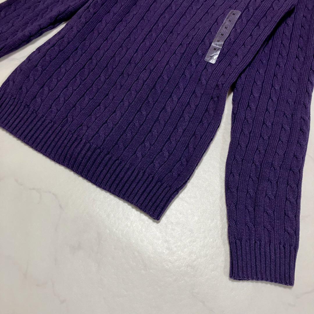 【新品】LAUREN RALPH LAUREN ケーブルニット Vネック M