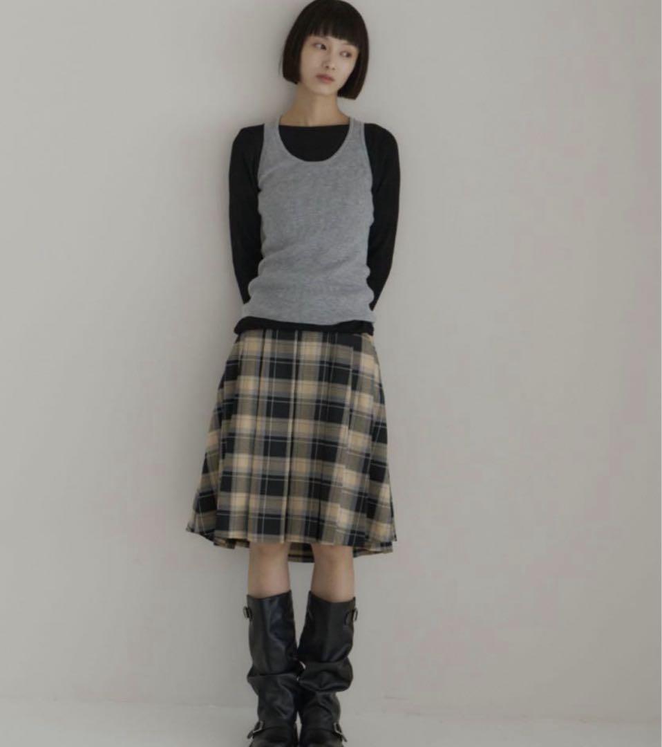 check pleated skirt /チェック柄プリーツスカート（スカート