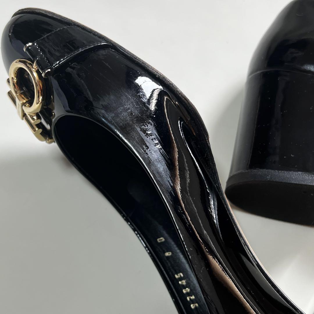 【美品】 FERRAGAMO/ チャンキーヒールパンプス /ガンチーニ /レザー ガンチーニ パンプス - ウィメンズ | Ferragamo