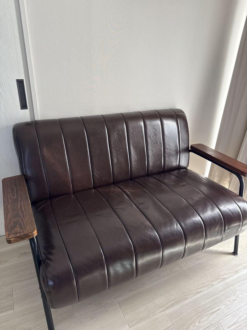 ソファ　vintage brown