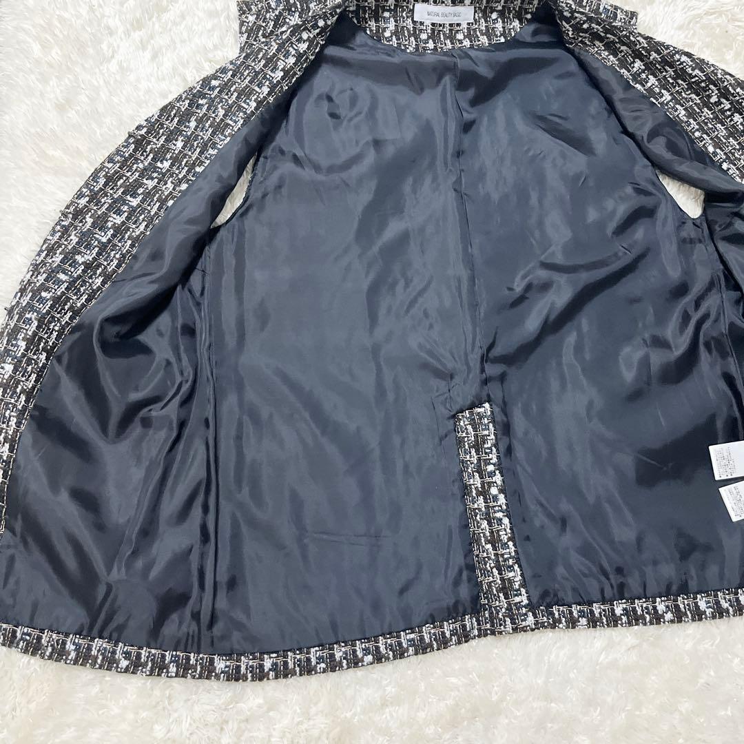 美品✨️NATURAL BEAUTY BASIC ツイードベスト ネイビー ジレ 美品✨️NATURAL BEAUTY BASIC ツイードベスト ネイビー ジレ