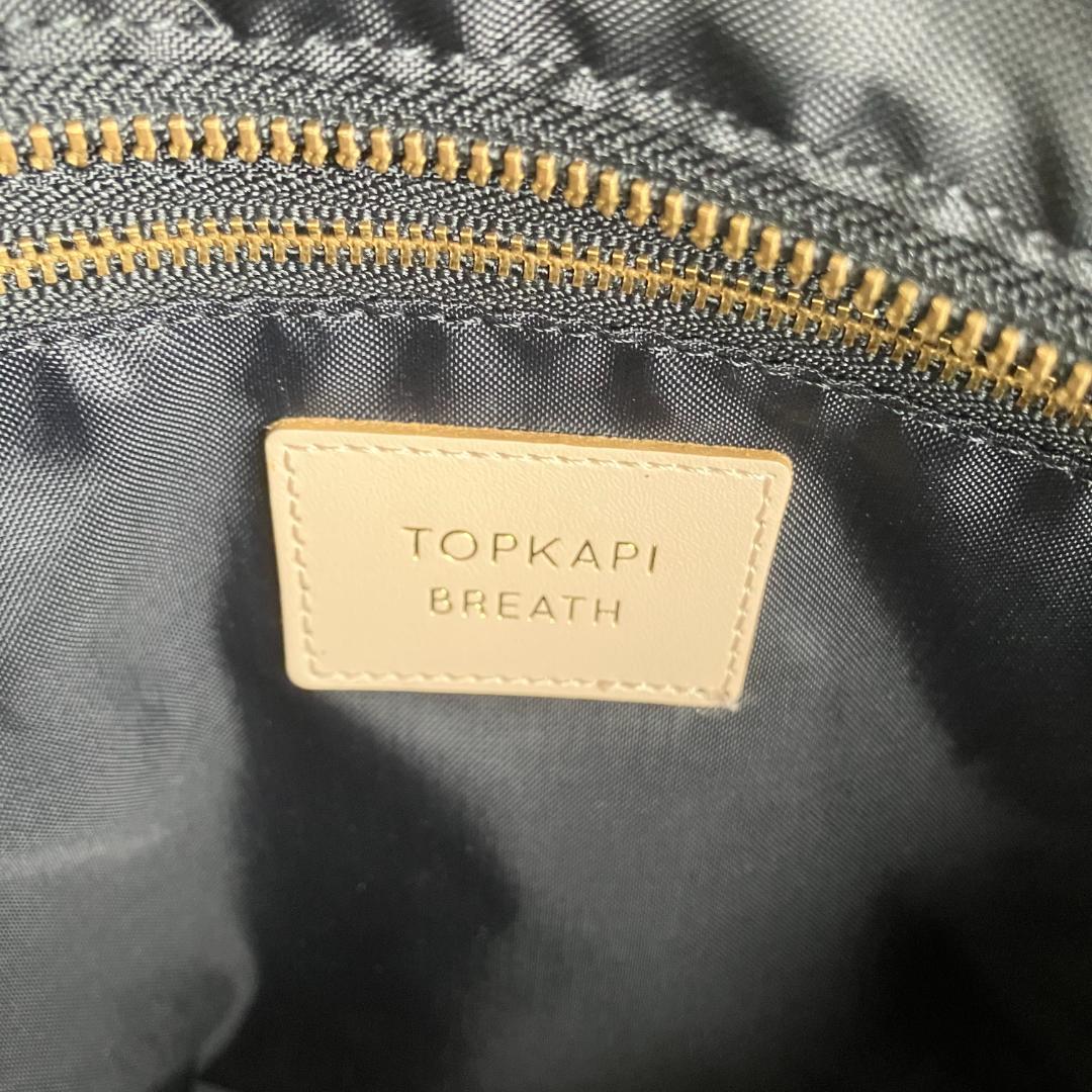 美品◎トプカピ トートバッグ RHOMBUS ダイヤ柄 レザー ベージュ