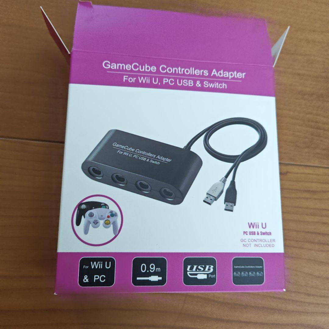 Wii U & PC用ゲームキューブコントローラ接続タップ ／4 PORTS