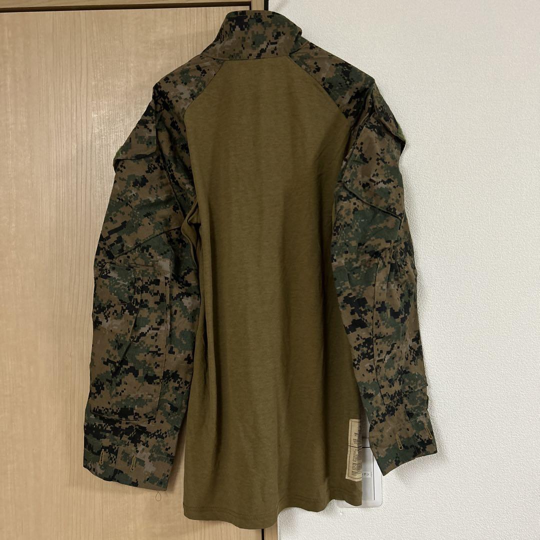 【実物】USMC FROGコンバットシャツ　ウッドランドマーパッド S-R新品