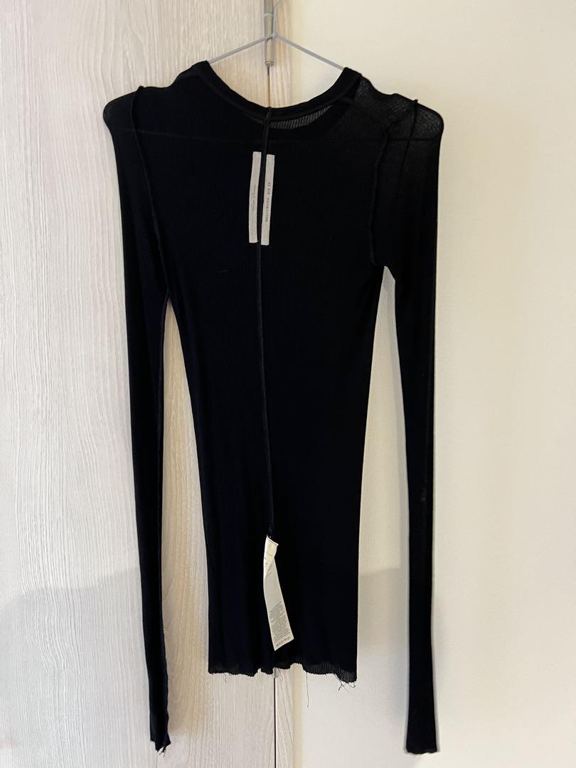 Rickowensフィット感のあるブラック長袖トップス M