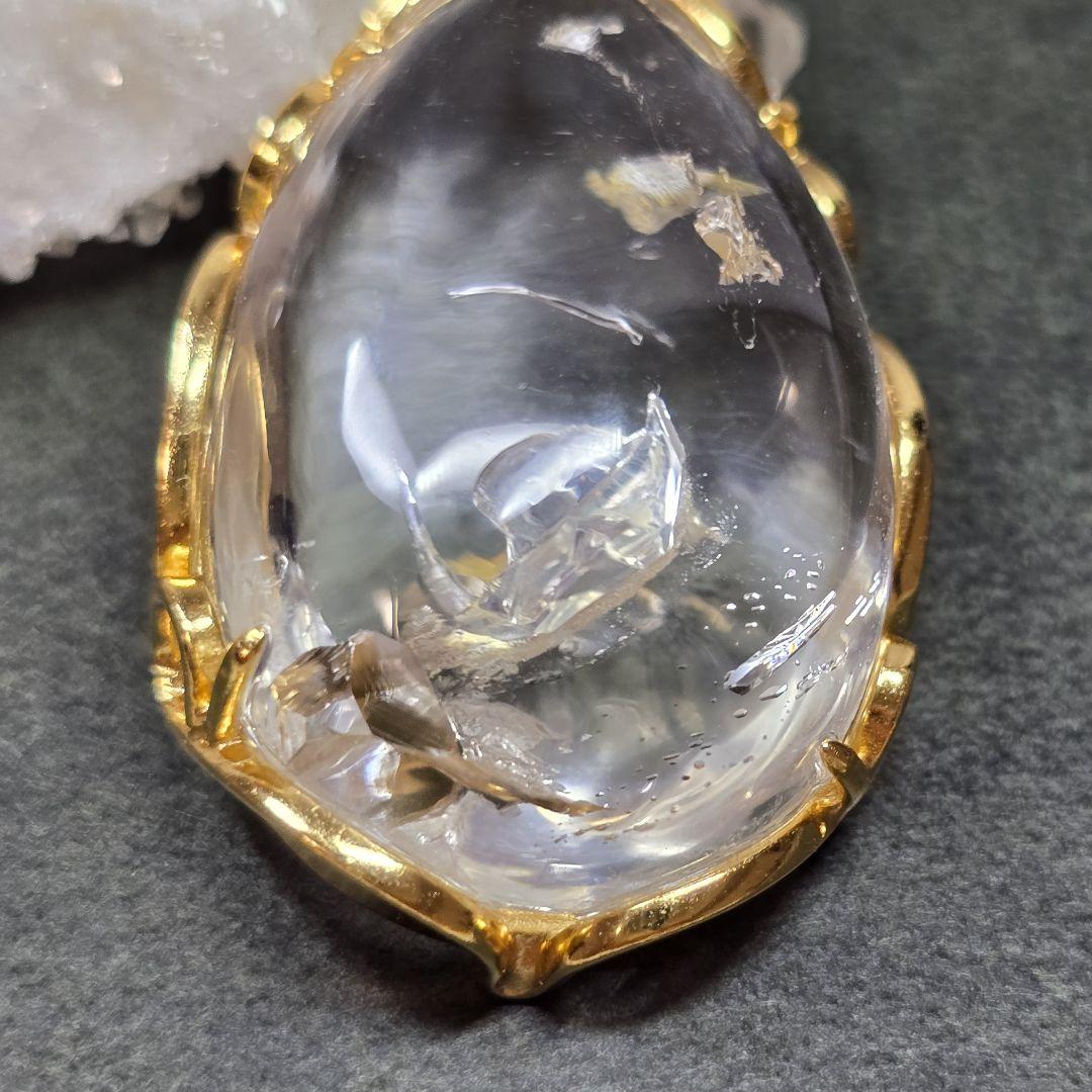 【ウォーターインクォーツ】水晶⭐︎水・鉱物入り⭐︎動く⭐︎ネックレスsilver925 ウォーターインクォーツ】水晶⭐︎水・鉱物入り⭐︎動く