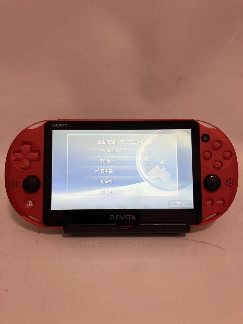 ゲームジャンク品　PlayStation Vita メタリックレッドPCH-2000