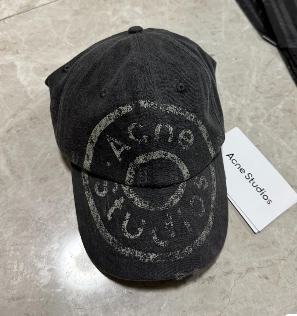 Acne Studios ロゴキャップ ダークグレー 新品タグ付き