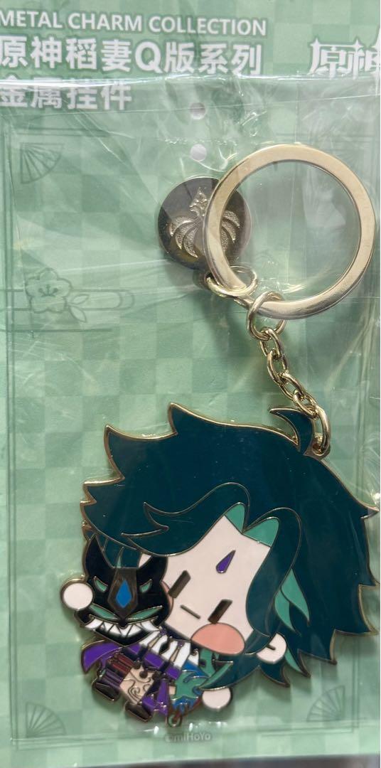 原神　ショウ　魈　金キーホルダー　公式