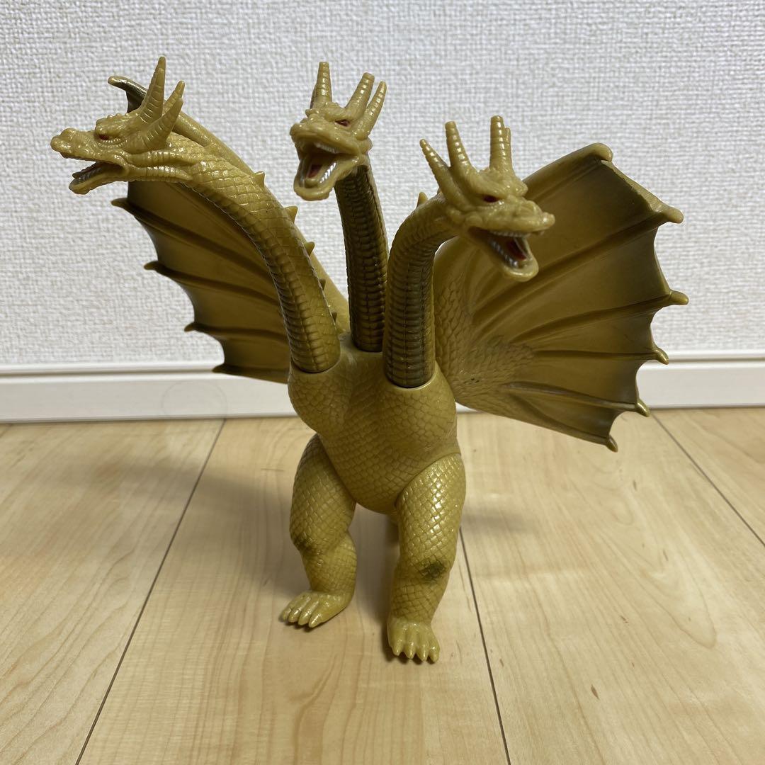 1984年　日本製　キングギドラ ゴールド フィギュア BANDAI ソフビ【訳あり☆お買い得】 キングギドラ1984(ゴールド