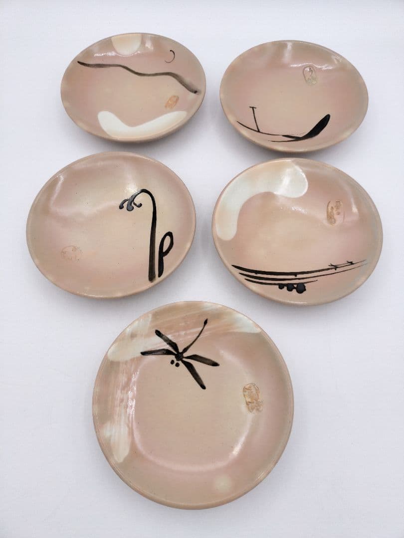 b201 銘々皿 源氏物語 宇治十帖ノ内 朝日窯 5枚組 木箱 茶道具 古物 b201 銘々皿 源氏物語 宇治十帖ノ内 朝日窯 5枚組 木箱 茶道具 古物