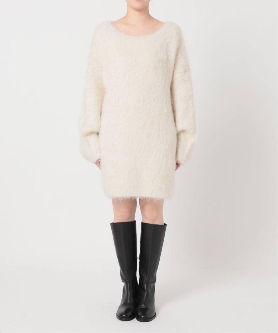 【GINGER掲載商品】 未使用 シャギーニットミニワンピース ワンピース
