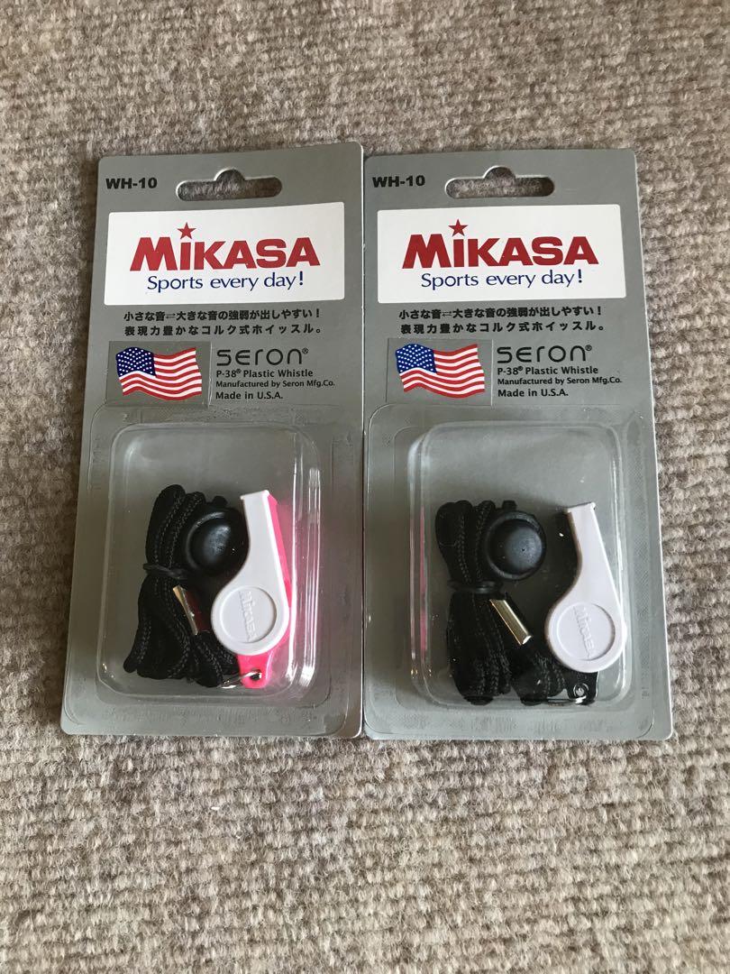 Mikasa WH-10 ホイッスル ピンク・黒 2個セット