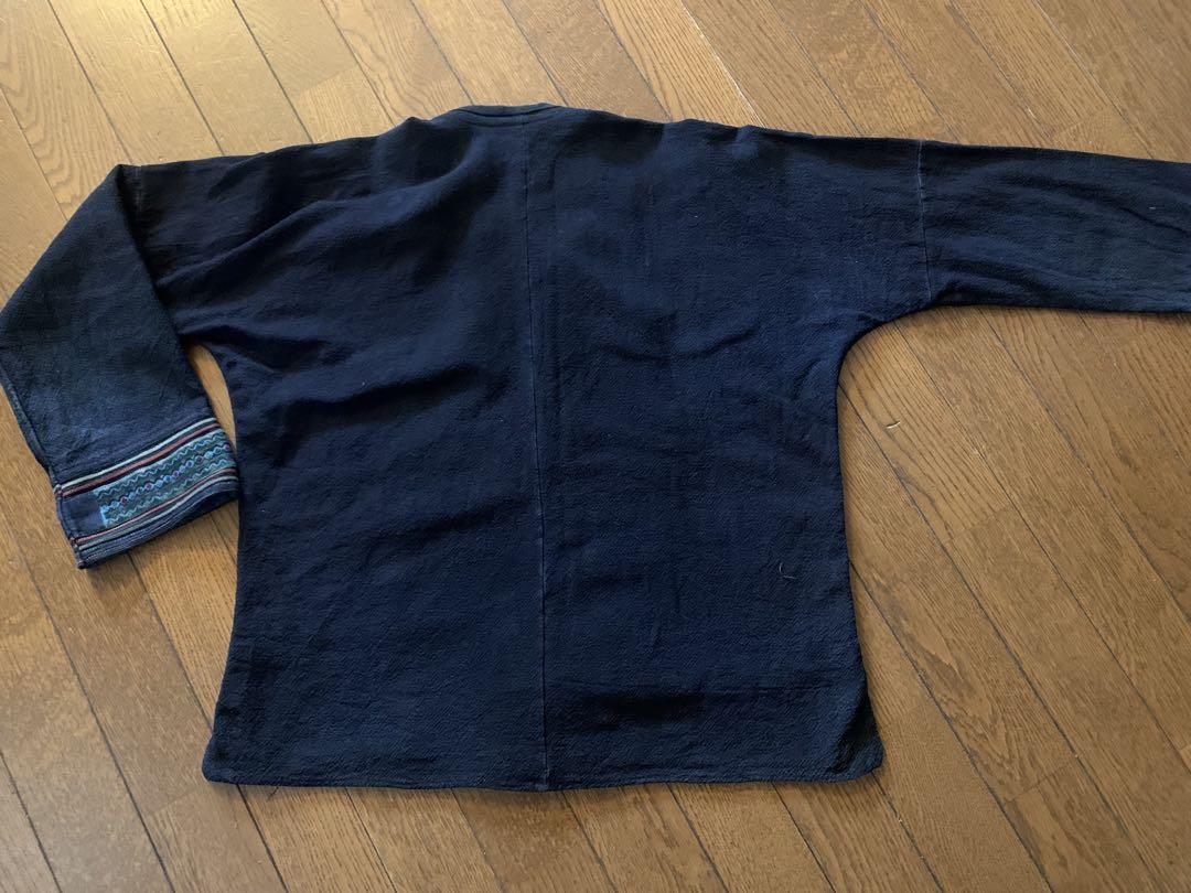 黒モン族　ジャケット　ジャケット　藍染め　手刺繍　ザオ族　民族　刺繍　モン族
