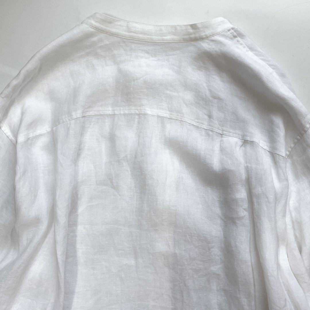 23区 L 46 LIBECO LINEN チュニックシャツ 大きいサイズ 麻
