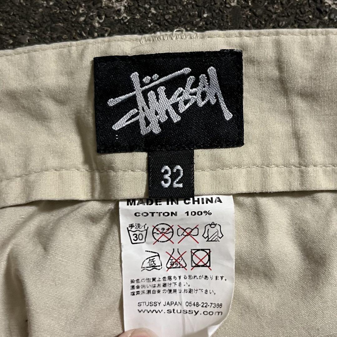 90’s old Stussy parachute cargo pants 白