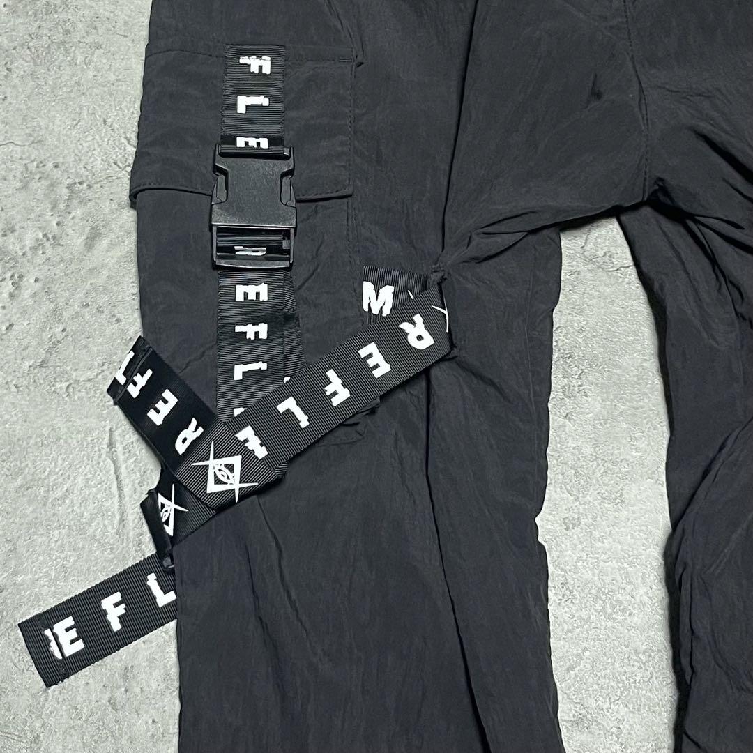レフレム REFLEM ブラック 黒 ロゴベルト ナイロンフレアカーゴ