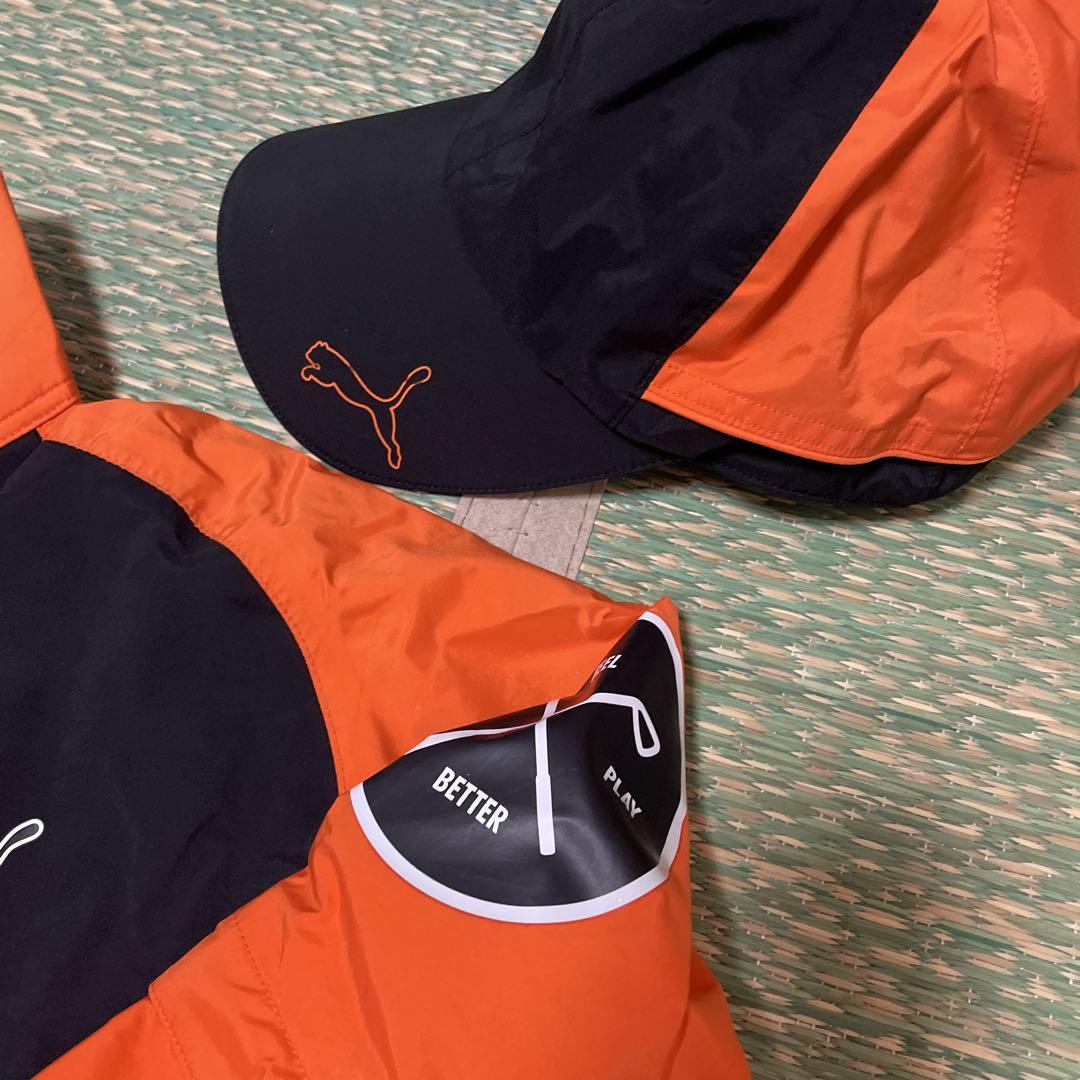 PUMA ゴルフウェア オレンジ/ネイビー