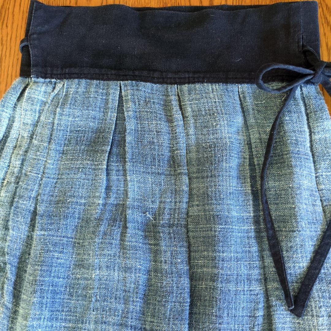 藍染めラップスカートM