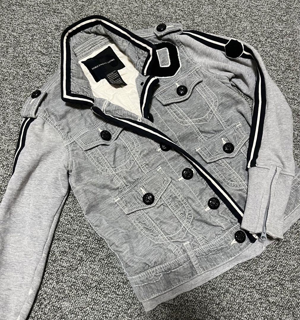 DOUBLE STANDARD /定価¥80,000ダメージトップスブルゾン