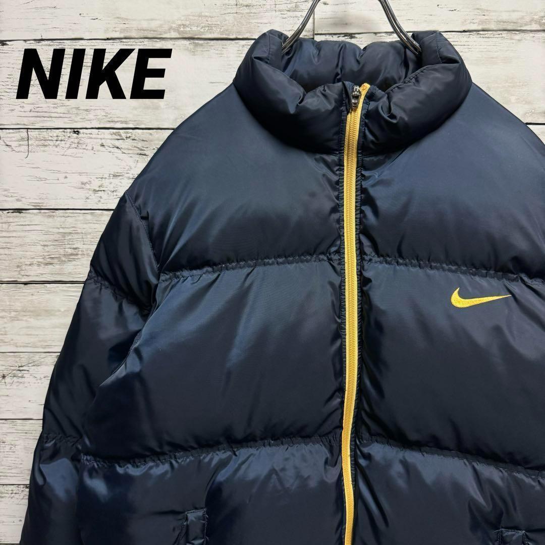438a【美品】ナイキ　刺繍ロゴ　ワンポイント　希少なXL　ダウンジャケット
