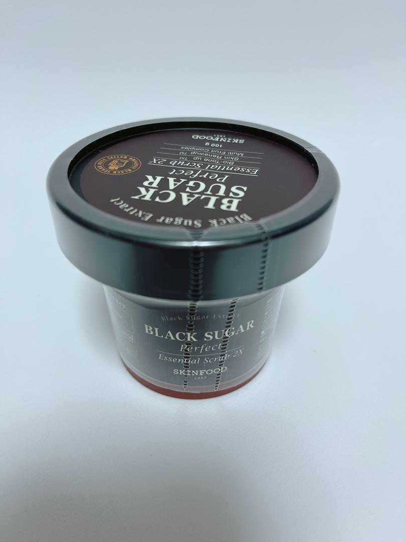 スキンフード ブラックシュガー パーフェクトエッセンシャルスクラブ 100g×4