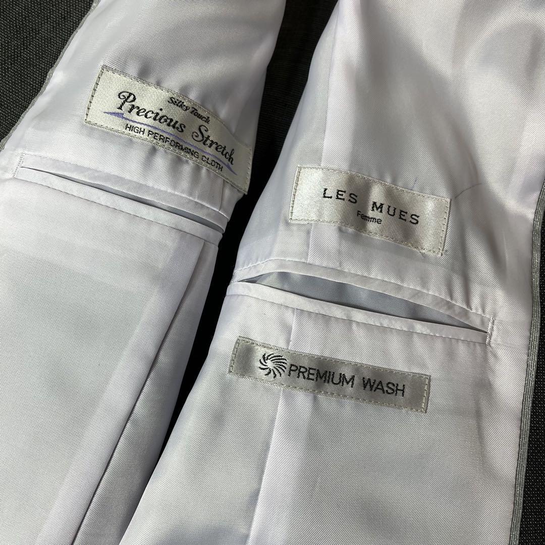 洋服の青山 パンツスーツ プレシャス ストレッチ プレミアムウォッシュ グレー