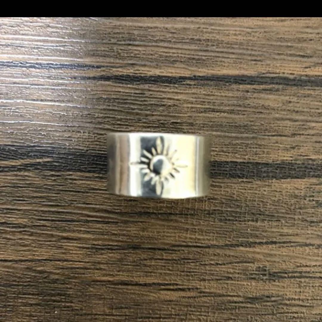 リング アリゾナフリーダム平打ちリング シルバー925 19号 値引きする ハンドメイド✨コラボ商品✨ハチミツタレタレ✨ジョウロサボちゃん フラワー/ガーデン