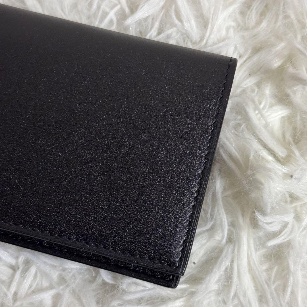 新品未使用✨ダンヒル　名刺入れ　パスケース　レザー　ブラック　シルバーロゴ金具