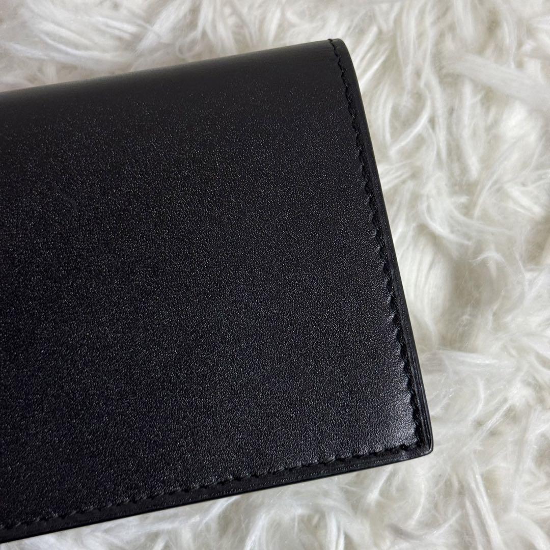 新品未使用✨ダンヒル　名刺入れ　パスケース　レザー　ブラック　シルバーロゴ金具